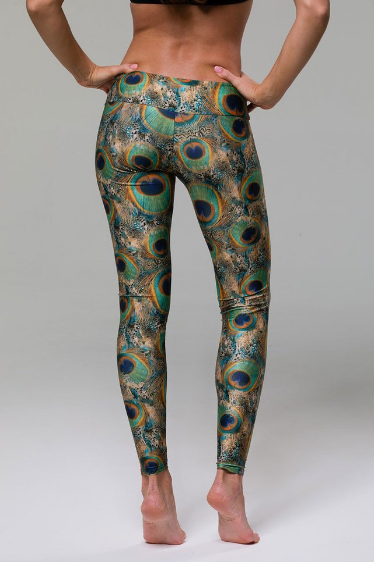Image Title Onzie Long Legging - Green Peacock